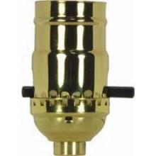  80/1033 - On-Off Push Thru Socket; 1/8 IPS; 3 Piece Stamped Solid Brass; Polished Nickel Finish; 660W; 250V;