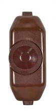  80/1481 - Full Range Lamp Cord; Rotary Dimmer Switch; Brown Finish; 3" x 1-1/4"; Phenolic; For 18GA