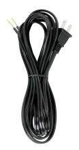  90/1415 - 12 Foot 18/2 SPT-2 105C Cord Set; Black Finish; 72" Hank; 150 Carton; Molded Polarized Plug;