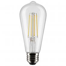  S21870 - 8 Watt ST19 LED; Clear: Medium Base; 2700K; 800 Lumens; 2-Pack