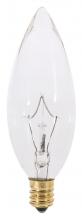  S3782 - 25 Watt BA9 1/2 Incandescent; Clear; 1500 Average rated hours; 212 Lumens; Candelabra base; 120