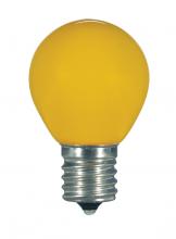  S9166 - 1.2 Watt LED; S11; Ceramic Yellow; Medium base; 120 Volt; Carded