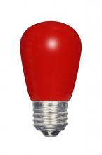  S9170 - 1.4 Watt LED; S14; Ceramic Red; Medium base; 120 Volt; Carded