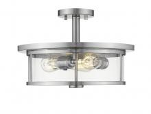  462SF16-BN - 3 Light Semi Flush Mount