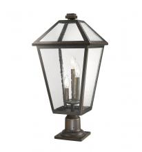  579PHXLR-533PM-ORB - 3 Light Outdoor Pier Mounted Fixture