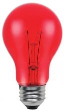  344600 - 25W A19 Incandescent Transparent Red E26 (Medium) Base, 120 Volt, Box