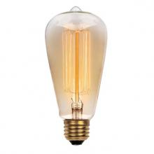  413200 - 60W ST20 Timeless Vintage Inspired Amber E26 (Medium) Base, 120 Volt, Card