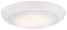  6107400 - 11 in. 20W LED Flush White Finish Frosted Acrylic Shade