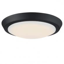  6117400 - 11 in. 20W LED Flush Matte Black Finish Acrylic Shade