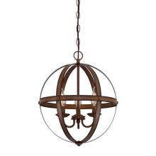  6353600 - 3 Light Chandelier Barnwood Finish