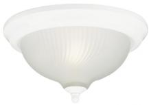  6430000 - 13 in. 2 Light Flush White Finish Frosted Swirl Glass