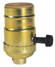  7041200 - 3-Way Turn-Knob Socket Brass Finish