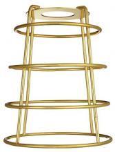  8503700 - Neckless Polished Brass Cage Shade with Open Bottom