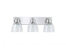  0314-BA3 CH-CLR - Remy 3-Light Vanity Light in Chrome with Clear Glass