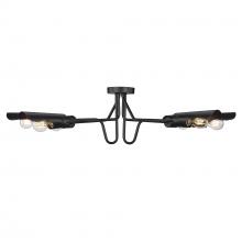  1040-6SF BLK - Newton 6 Light Semi-Flush in Matte Black