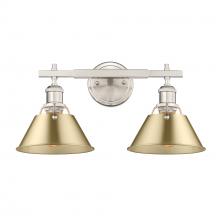  3306-BA2 PW-BCB - Orwell PW 2 Light Bath Vanity in Pewter with Brushed Champagne Bronze shades