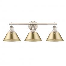  3306-BA3 PW-BCB - Orwell PW 3 Light Bath Vanity in Pewter with Brushed Champagne Bronze shades