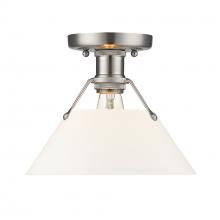  3306-FM PW-OP - Orwell PW Flush Mount in Pewter with Opal Glass