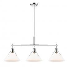  3306-LP CH-OP - Orwell CH 3 Light Linear Pendant in Chrome with Opal Glass