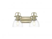  3602-BA2 AB-CLR - Duncan 2-Light Bath Vanity in Aged Brass with Clear Glass