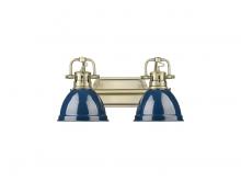  3602-BA2 AB-NVY - Duncan 2-Light Bath Vanity in Aged Brass with Matte Navy