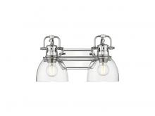  3602-BA2 CH-CLR - Duncan 2-Light Bath Vanity in Chrome with Clear Glass