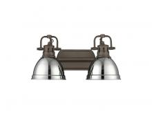  3602-BA2 RBZ-CH - Duncan 2-Light Bath Vanity in Rubbed Bronze with Chrome