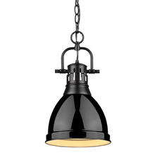  3602-S BLK-BK - Duncan Small Pendant with Chain