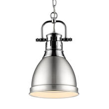  3602-S CH-PW - Duncan Small Pendant with Chain