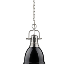  3602-S PW-BK - Duncan Small Pendant with Chain