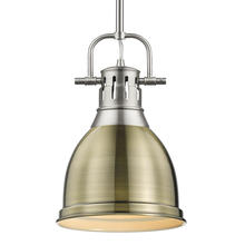  3604-S PW-AB - Duncan Small Pendant with Rod