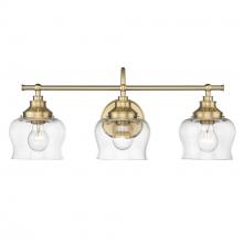  3610-BA3 BCB-CLR - Daphne 3 Light Bath Vanity in Brushed Champagne Bronze with Clear Glass Shade