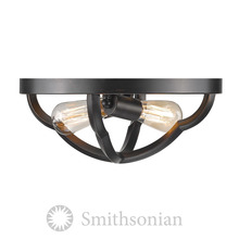  5926-FM ABZ - Smithsonian Saxon Flush Mount in Aged Bronze