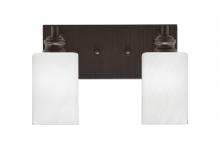  1162-ES-3001 - Edge 2 Light Bath Bar, Espresso Finish, 4" White Marble Glass