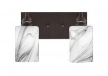  1162-ES-3009 - Edge 2 Light Bath Bar, Espresso Finish, 4" Onyx Swirl Glass