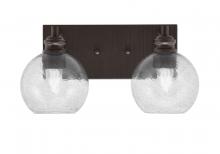  1162-ES-4102 - Edge 2 Light Bath Bar, Espresso Finish, 5.75" Smoke Bubble Glass