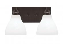  1162-ES-4761 - Edge 2 Light Bath Bar, Espresso Finish, 6.25" White Marble Glass