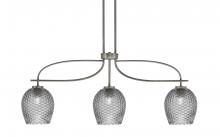  3936-GP-4902 - Cavella 3 Light Island Light, Graphite Finish, 7.5" Smoke Textured Glass