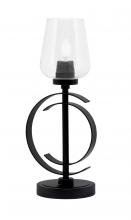  56-MB-210 - Accent Lamp, Matte Black Finish, 5" Clear Bubble Glass