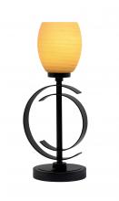  56-MB-625 - Accent Lamp, Matte Black Finish, 5" Cayenne Linen Glass