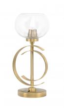  56-NAB-202 - Accent Lamp, New Age Brass Finish, 7" Clear Bubble Glass