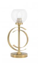  56-NAB-4100 - Accent Lamp, New Age Brass Finish, 5.75" Clear Bubble Glass