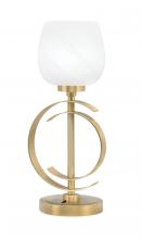  56-NAB-4811 - Accent Lamp, New Age Brass Finish, 6" White Marble Glass