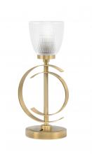  56-NAB-500 - Accent Lamp, New Age Brass Finish, 5" Clear Ribbed Glass