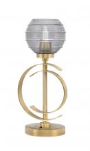  56-NAB-5112 - Accent Lamp, New Age Brass Finish, 6" Smoke Ribbed Glass