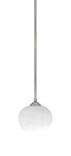  560-GP-212 - Zilo Stem Mini Pendant, Graphite Finish, 7" White Muslin Glass