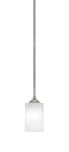  560-GP-3001 - Zilo Stem Mini Pendant, Graphite Finish, 4" White Marble Glass