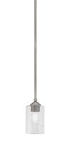  560-GP-3002 - Zilo Stem Mini Pendant, Graphite Finish, 4" Smoke Bubble Glass