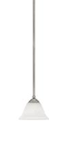  560-GP-311 - Zilo Stem Mini Pendant, Graphite Finish, 7" White Muslin Glass