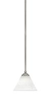  560-GP-312 - Zilo Stem Mini Pendant, Graphite Finish, 7" White Muslin Glass